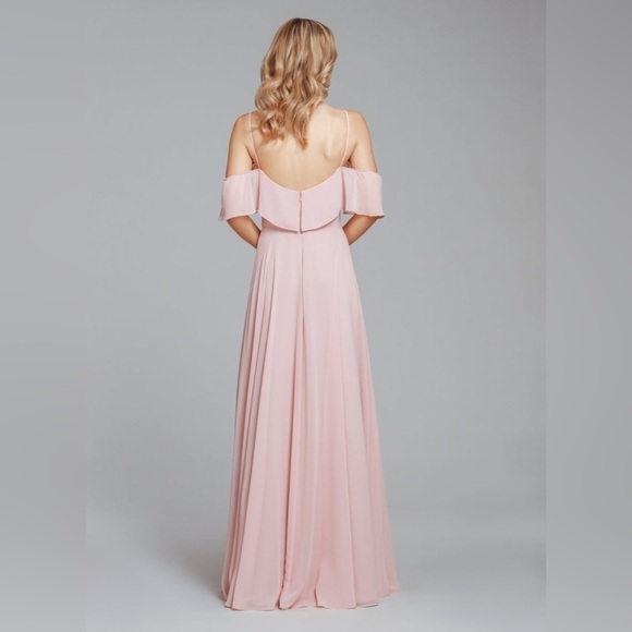 Hayley Paige NEW Prom Chiffon Occasions Bridesmaid Dress size 10 in Dusty Rose - Picture 3 of 16